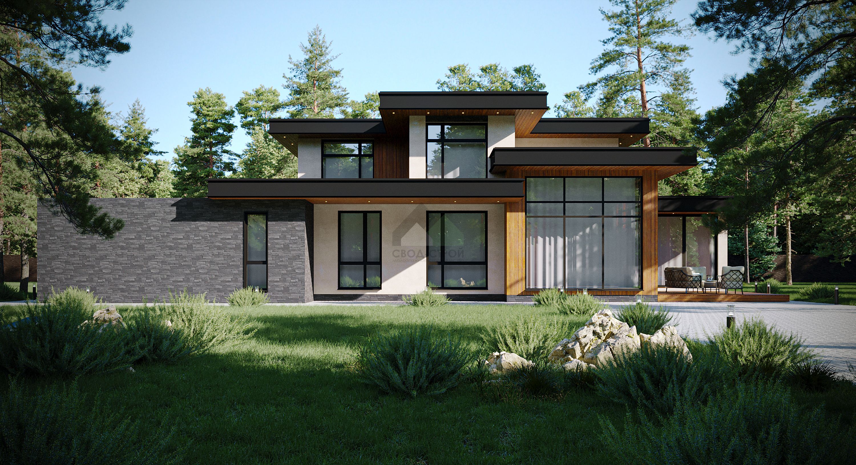 Дом из керамических блоков С-338 КЕ «Достижение»