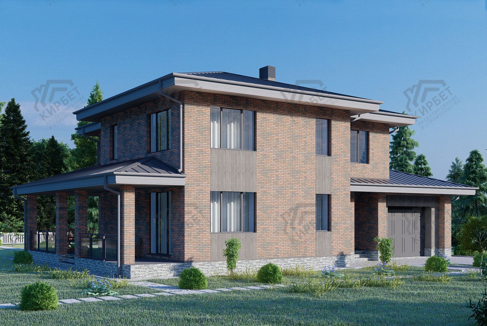 Проект дома из керамоблоков 18х13 ТКБ-244: цена 10423000 руб.