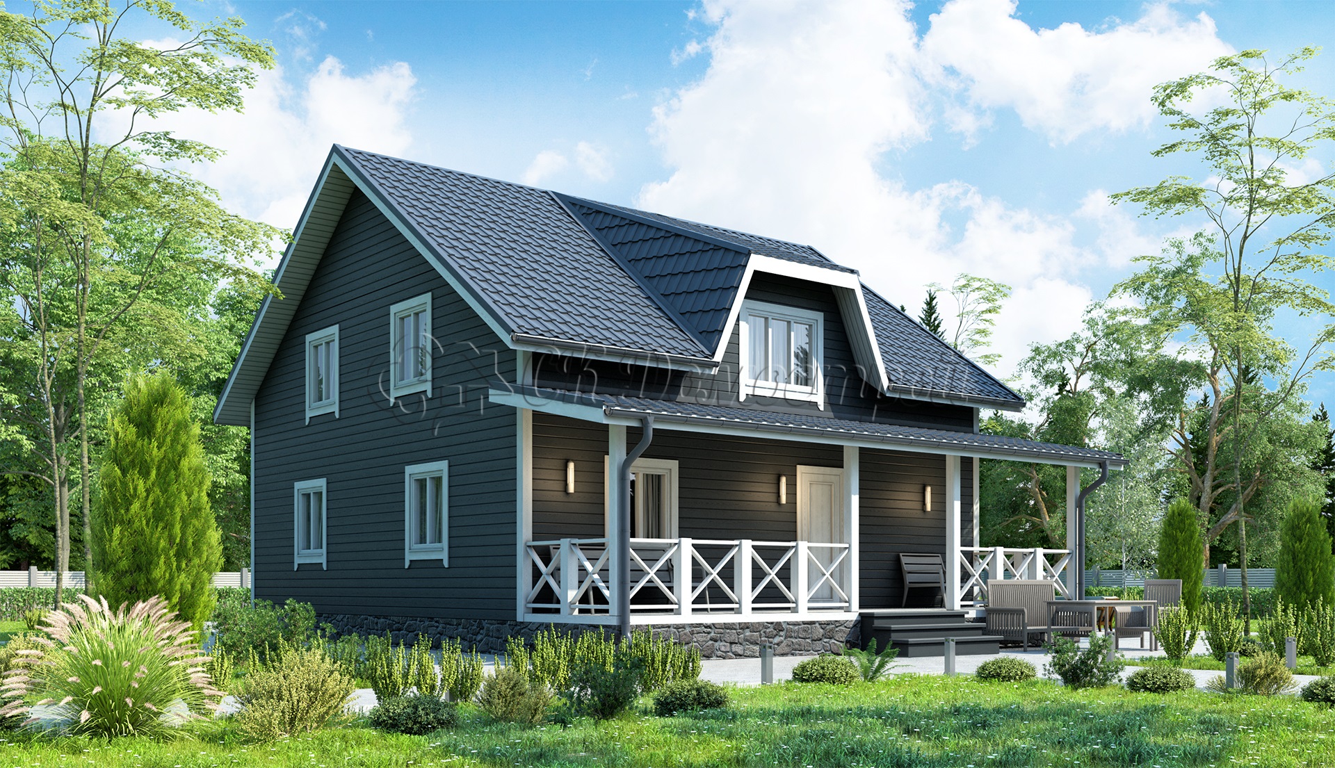 Дом «Лебедев» 9х11 м