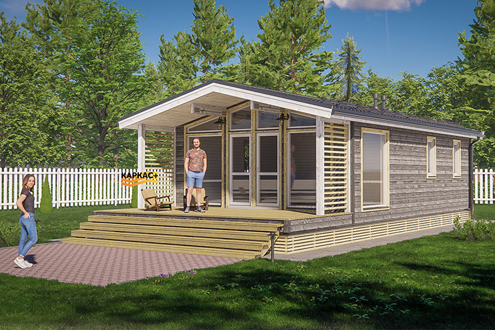 Проект каркасного дома КП-45