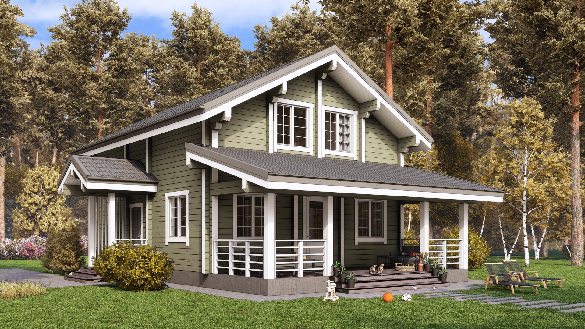 Дом из клееного бруса «Московский» | ЭкоТех