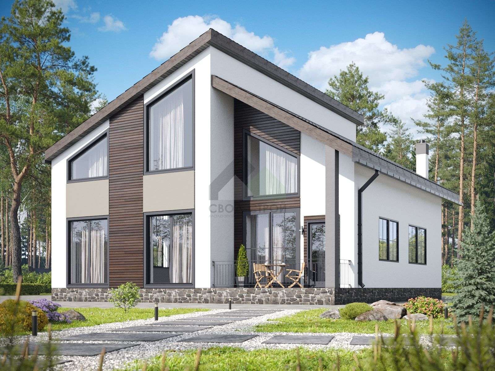 Дом из керамических блоков С-211 КЕ «Лето»