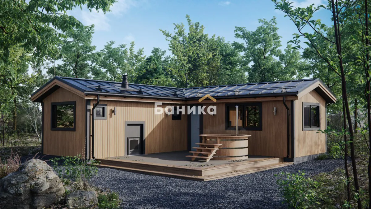 Каркасная баня «КБ-30