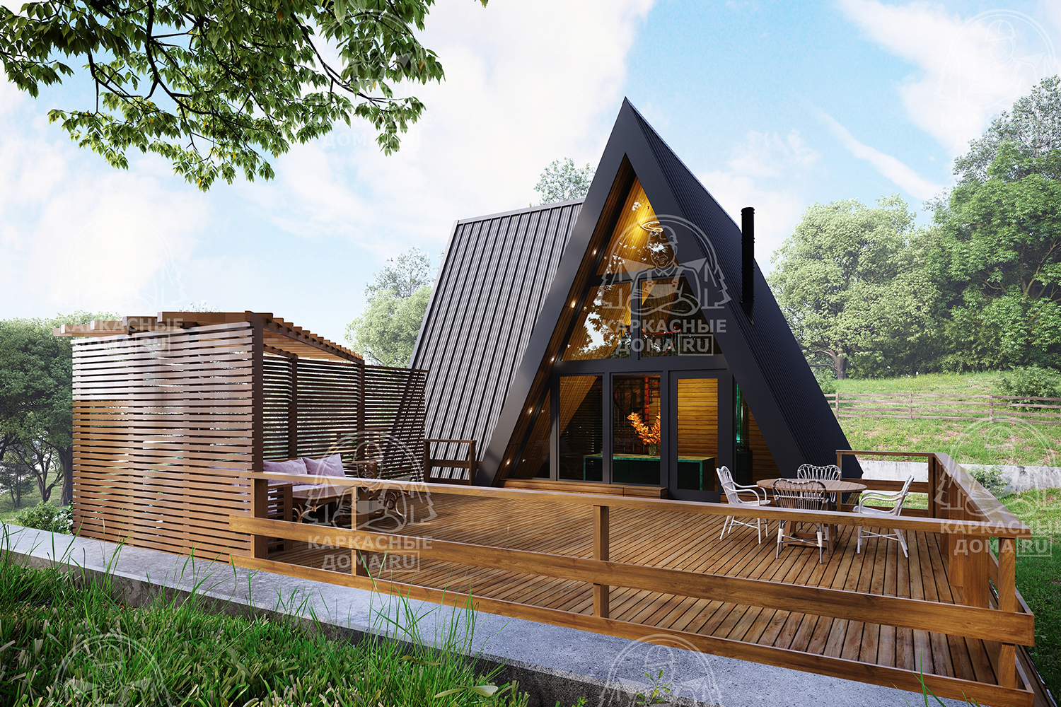 Каркасный дом 7x11 Проект "Гиалит"