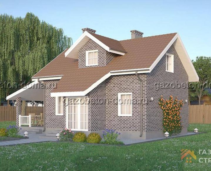 Дом из газобетона Проект ГБ-233