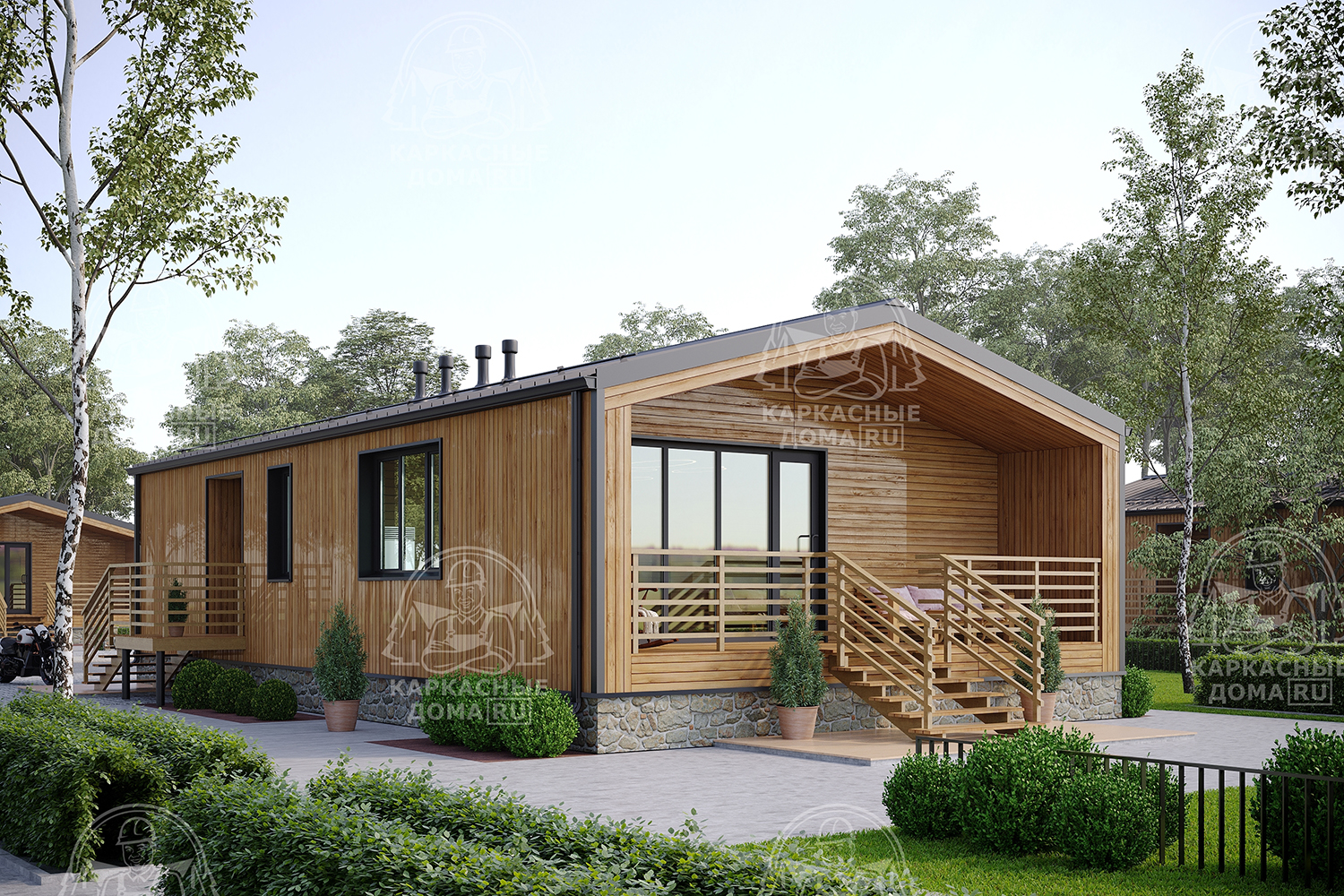 Каркасный дом 7x12 Проект "Ангелит"