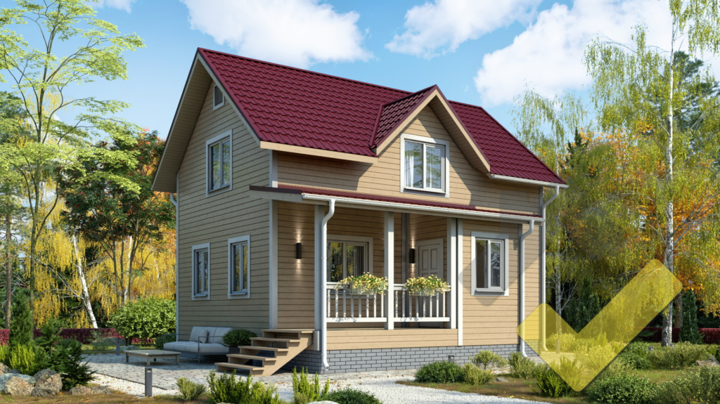 Строительство каркасного дома 9х6 "Терем-2" под ключ