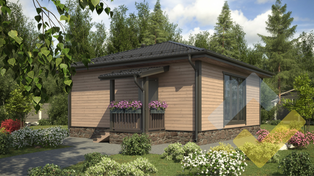 Строительство каркасного дома 8х8 "Альбион" под ключ