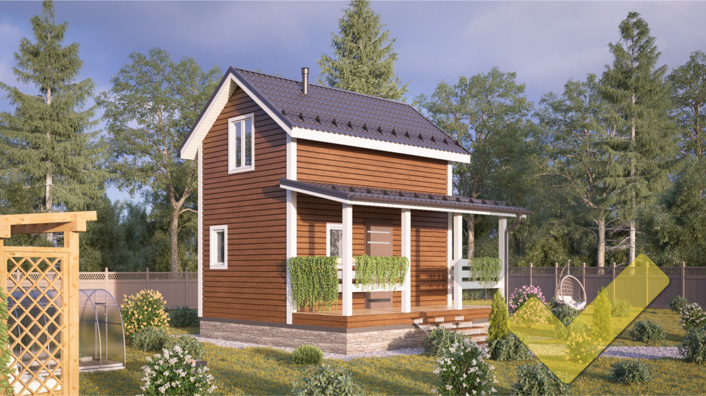 Строительство каркасного дома 6х4 "Канадец" под ключ