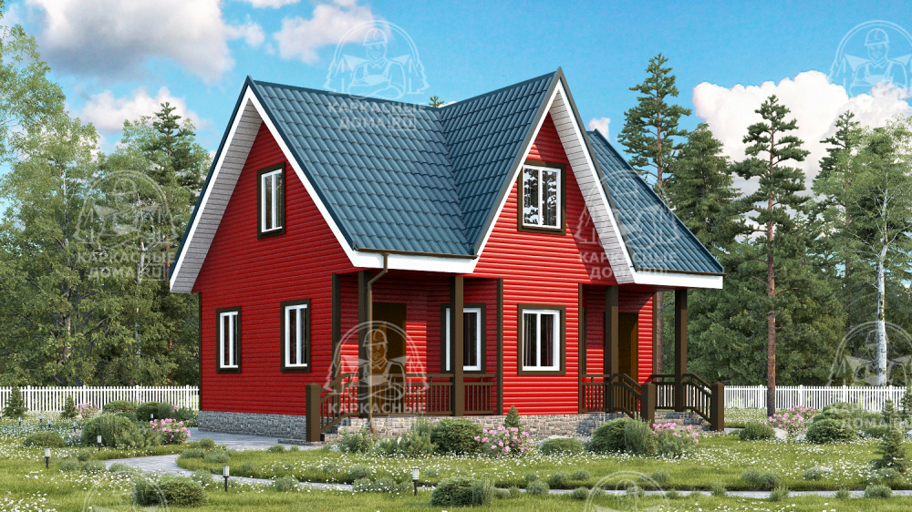 Каркасный дом 7x8 Проект "Перламутр"