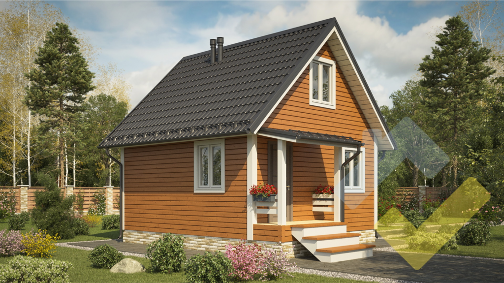 Строительство каркасного дома 6х6 "Балчуг-1" под ключ