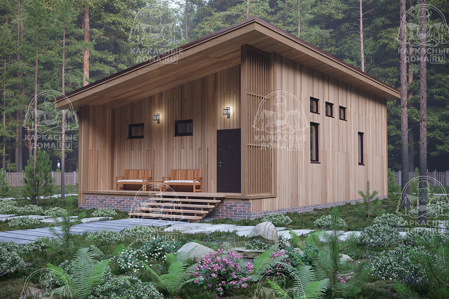 Каркасный дом 7x13 Проект "Данбурит"