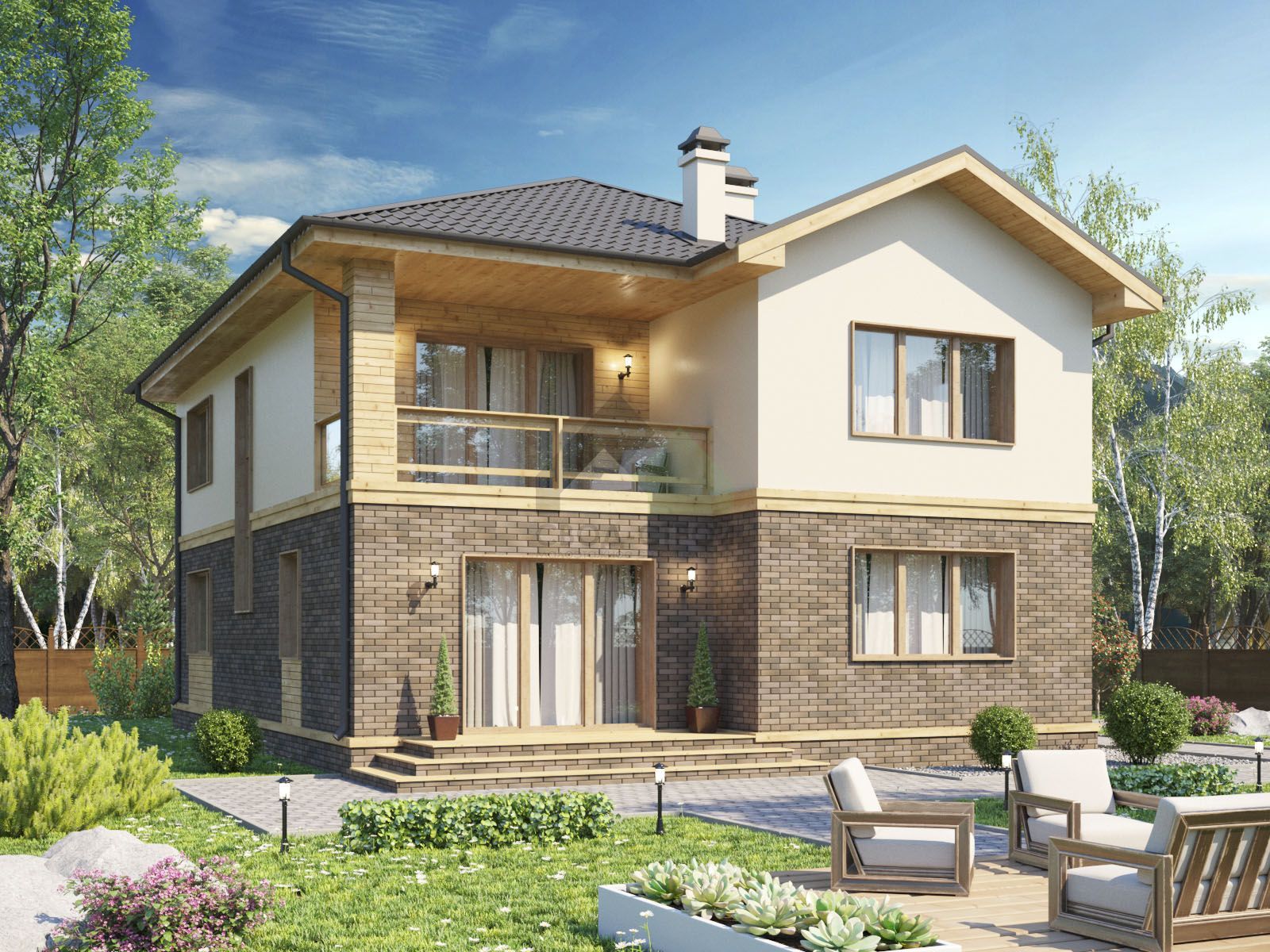 Дом из керамических блоков С-242 КЕ «Сияние»