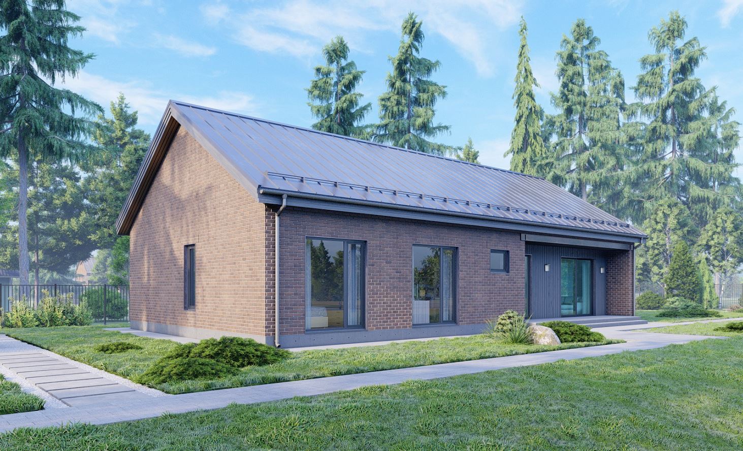 Дом из газобетона "Гордон-Блэк"