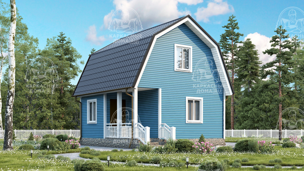 Каркасный дом 6x6 Проект "Альмандин"