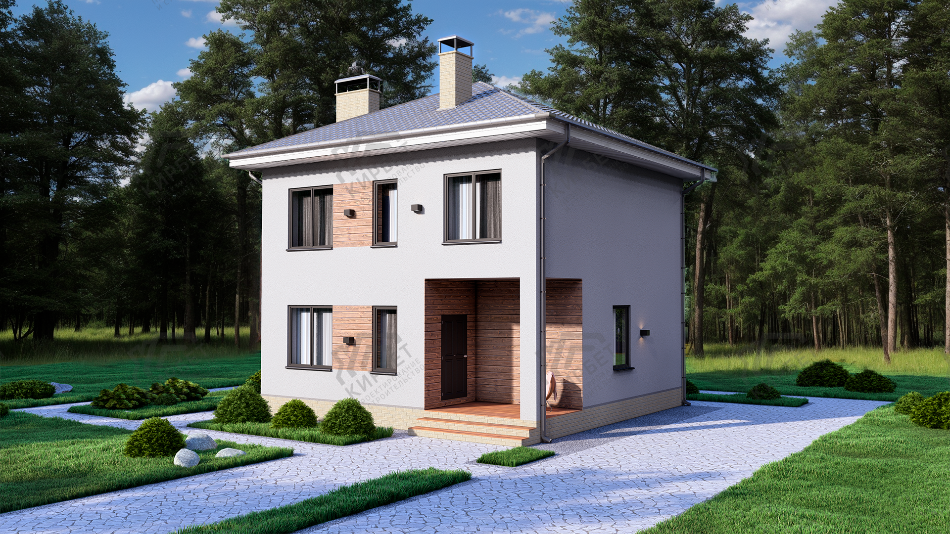 Проект дома из керамоблоков 9х9 ТКБ-109: цена 6002000 руб.