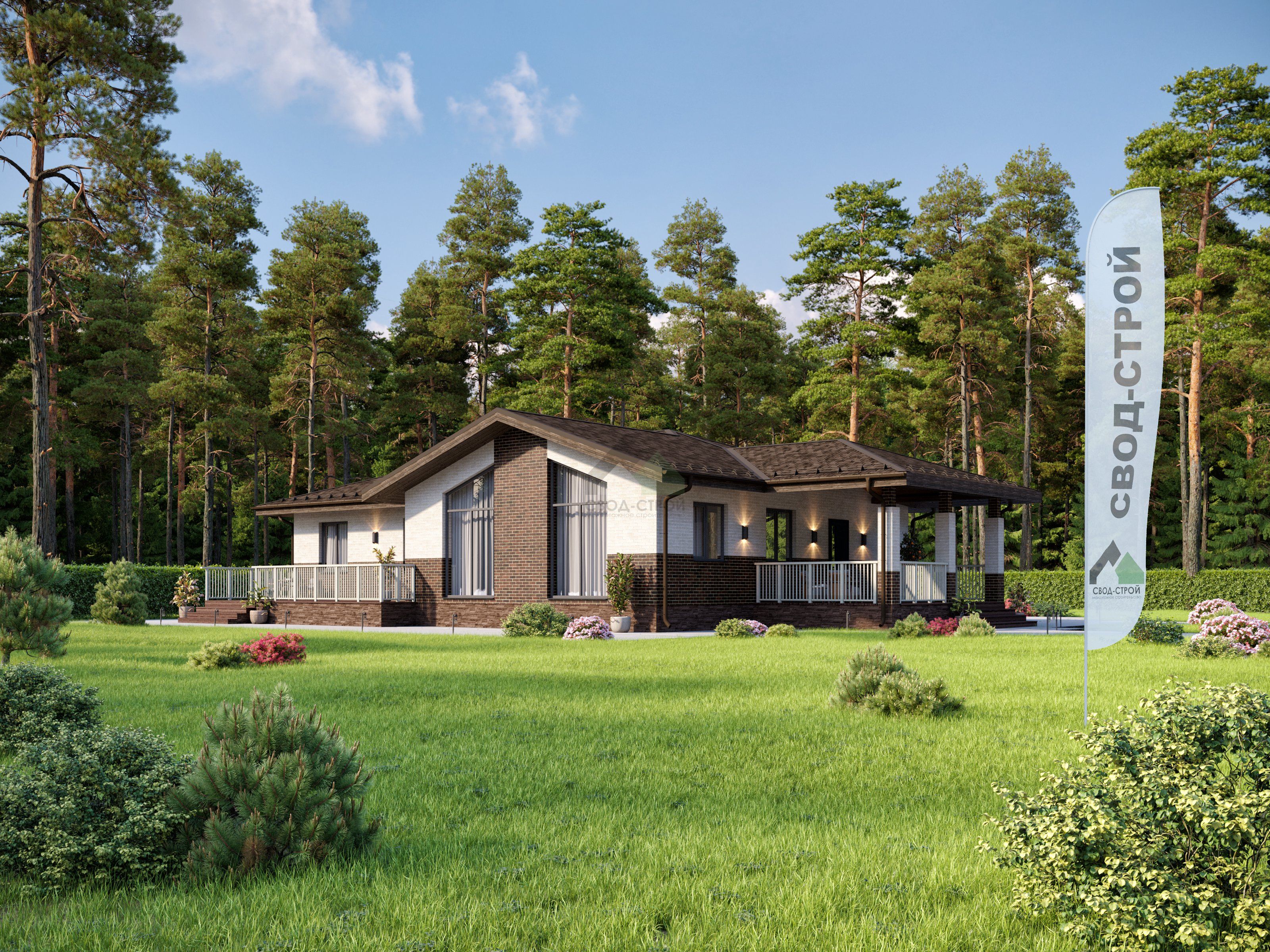 Дом из газобетонных блоков С-234 ГБ «Дион»