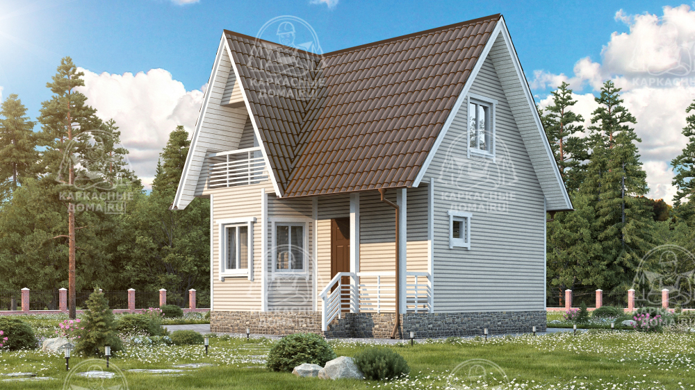 Каркасный дом 7x7 Проект "Яхонт"