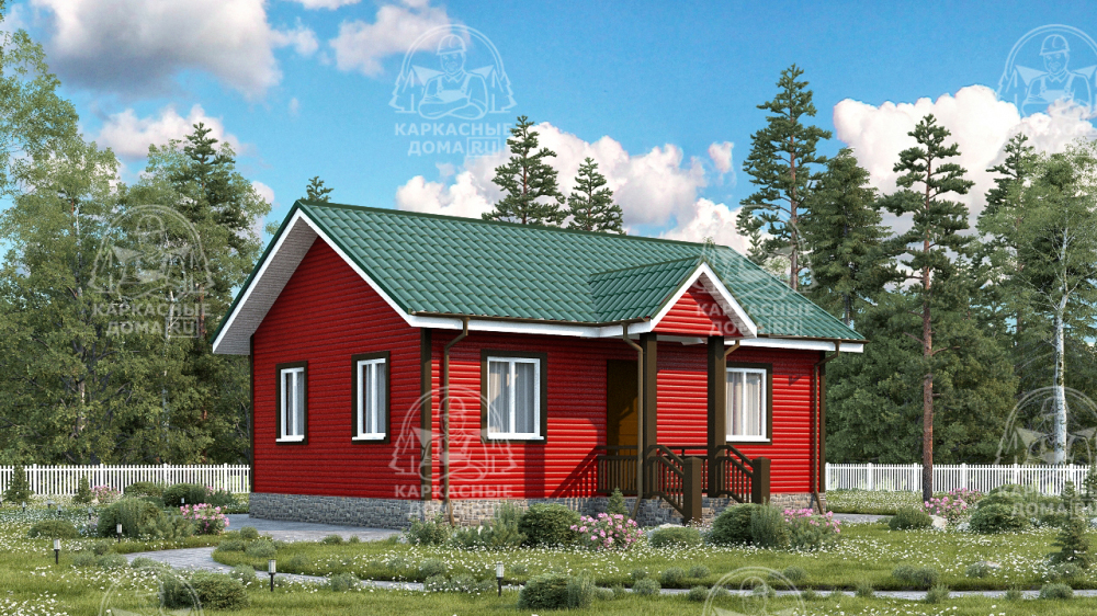 Каркасный дом 7.5x8 Проект "Хризопраз"