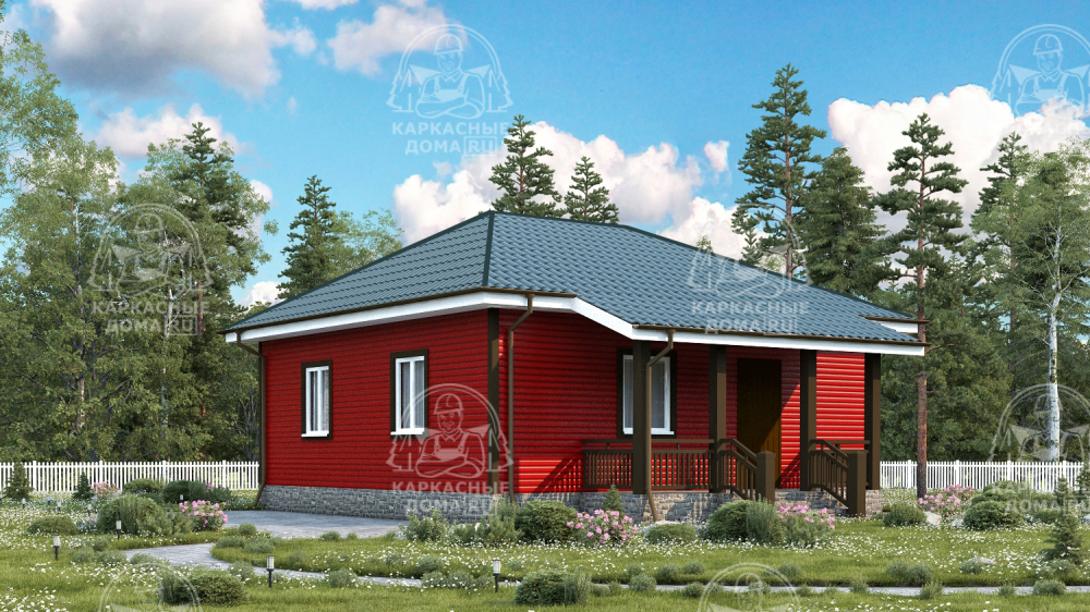 Каркасный дом 8x8 Иолит