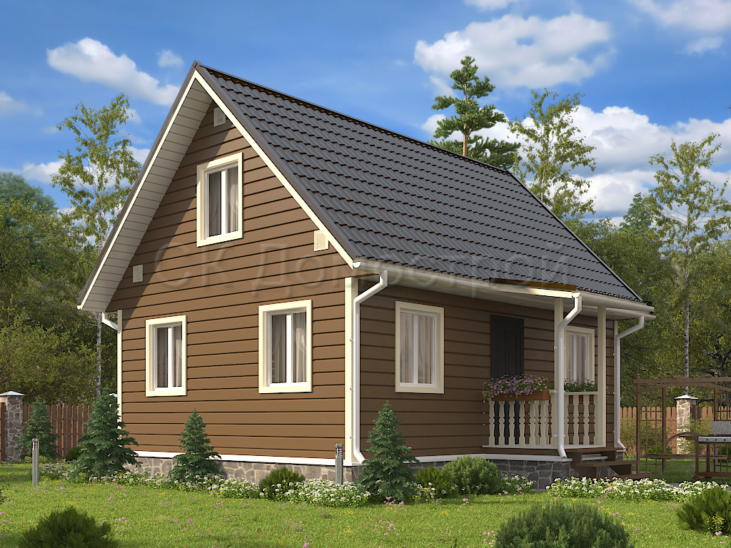 Дом «Сергеев» 6х8 м