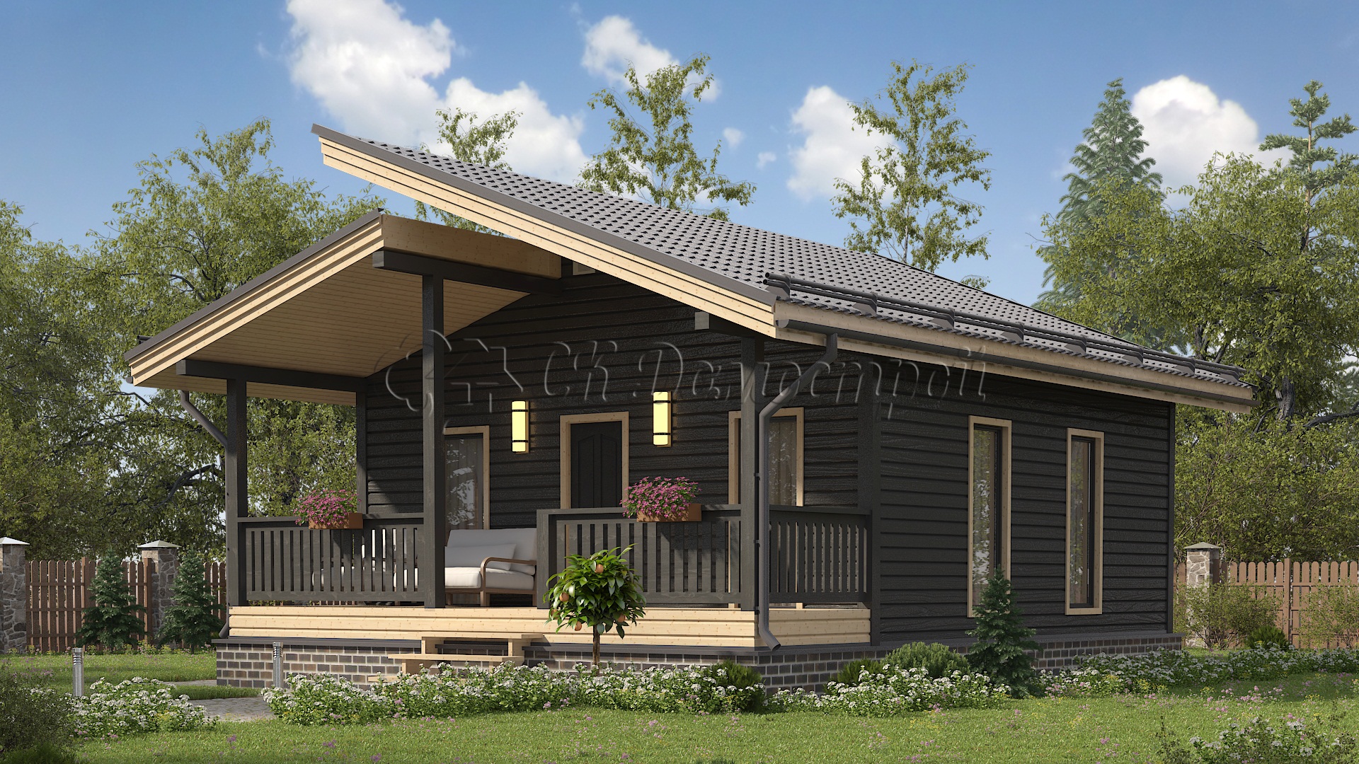 Дом «Тихонов» 7х9 м