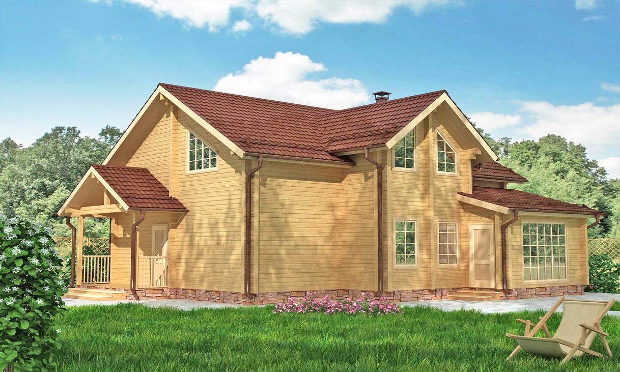 Проект двухэтажный 11,5х12м № 346