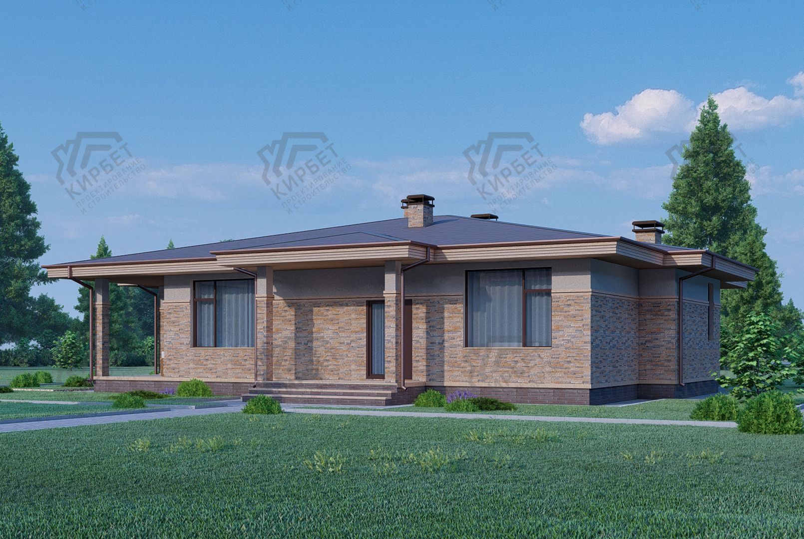 Проект дома из керамоблоков 16х18 ТКБ-213: цена 11878000 руб.