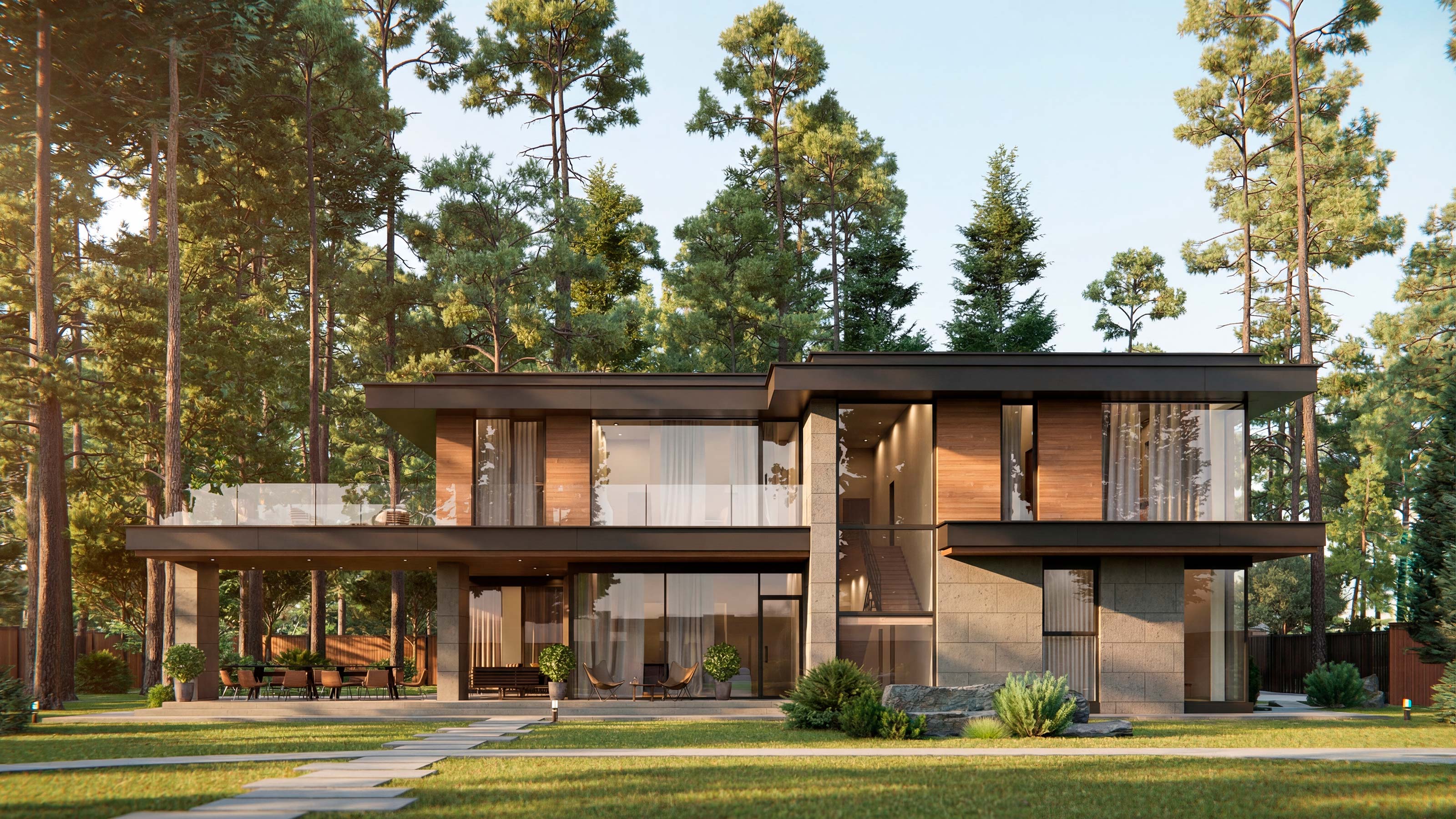 Современный большой дом «FREMONT» с кинотеатром