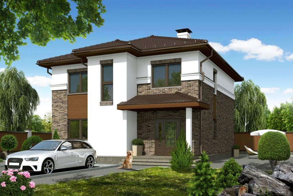 Проекты домов из газобетона Вилла L под ключ