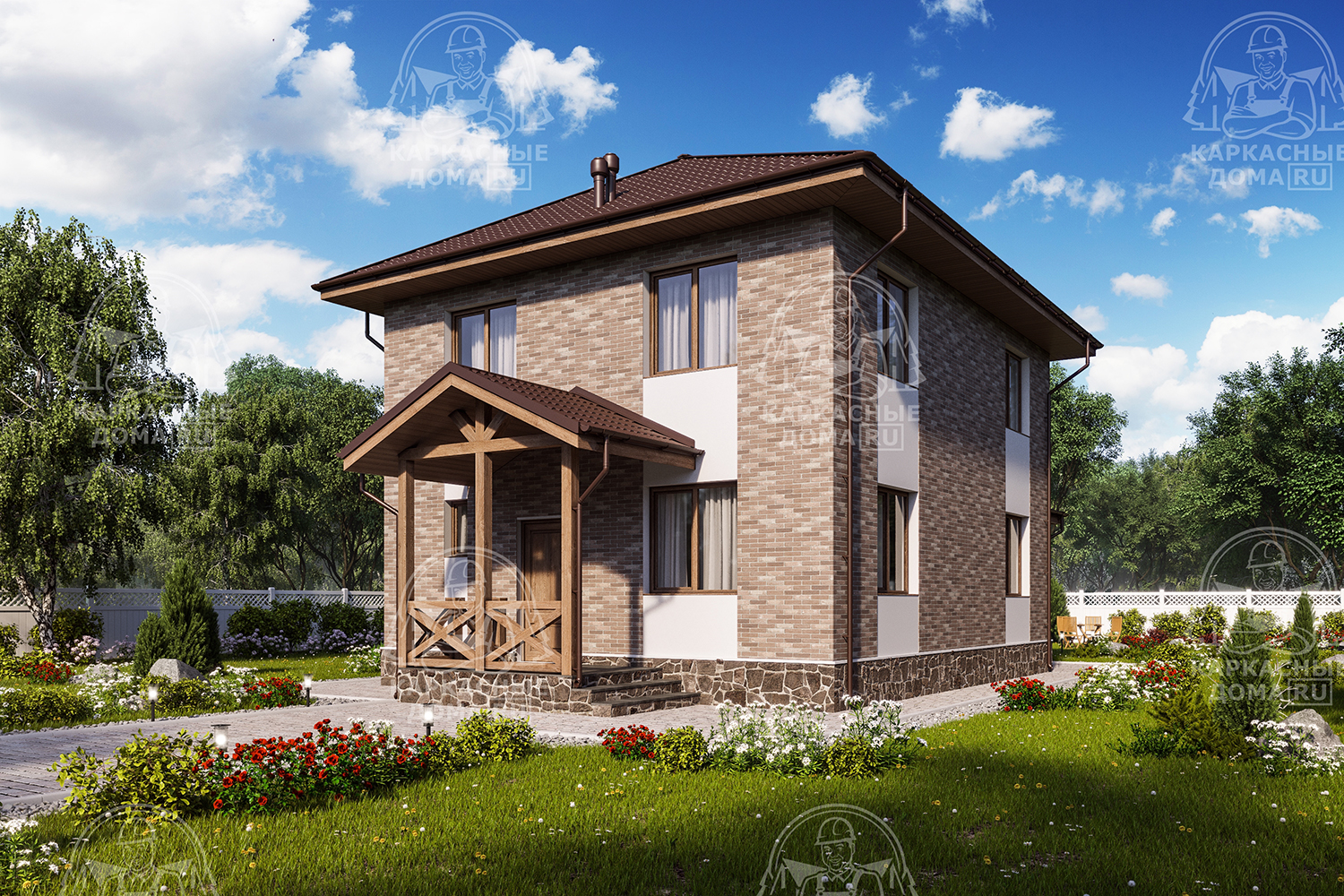 Каркасный дом 7.5x9.5 Проект "Индиголит"