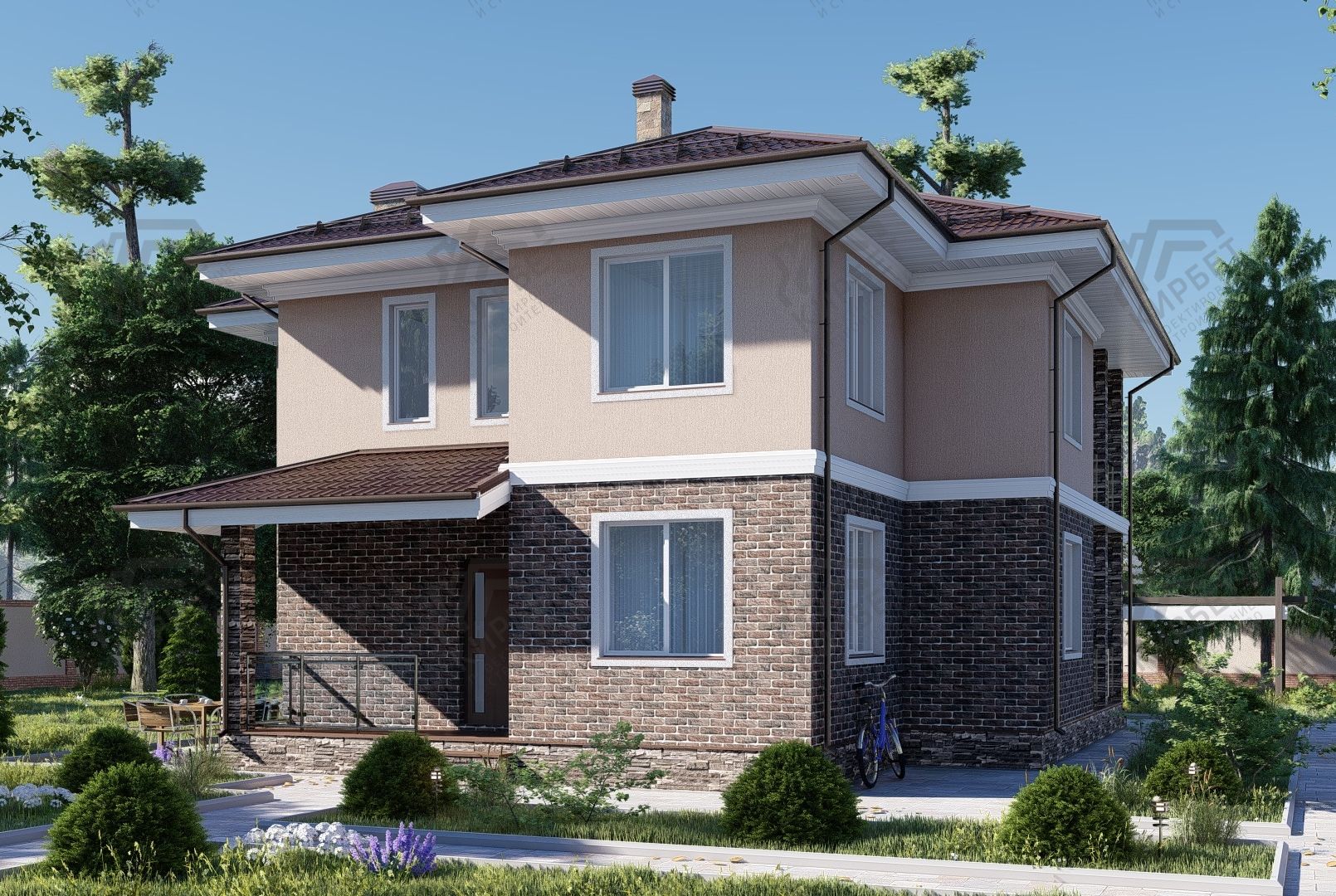 Проект дома из газоблоков 12х13 ГББ-201: цена 9348000 руб.