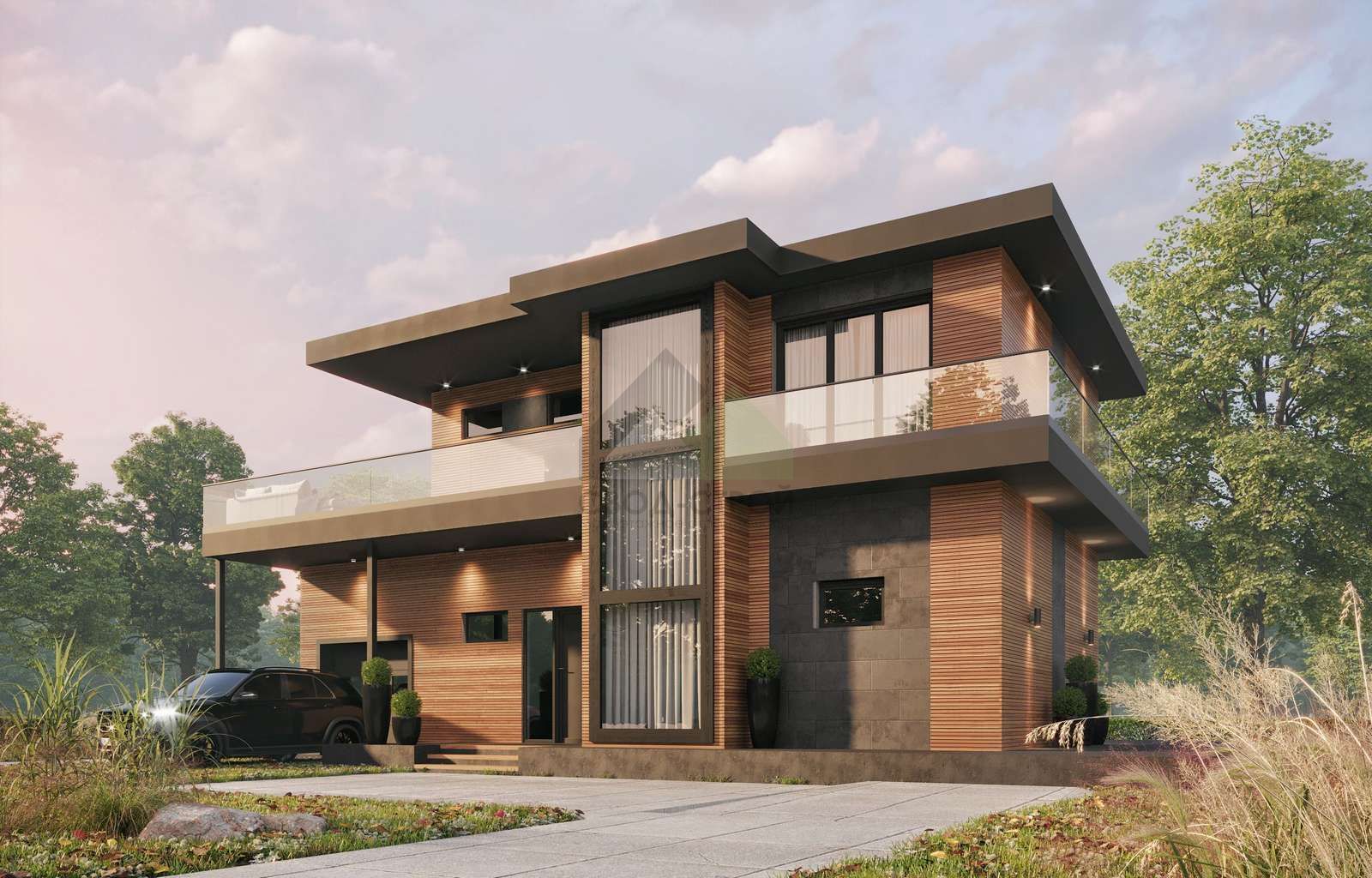 Дом из керамических блоков С-358 КЕ «Арфа»