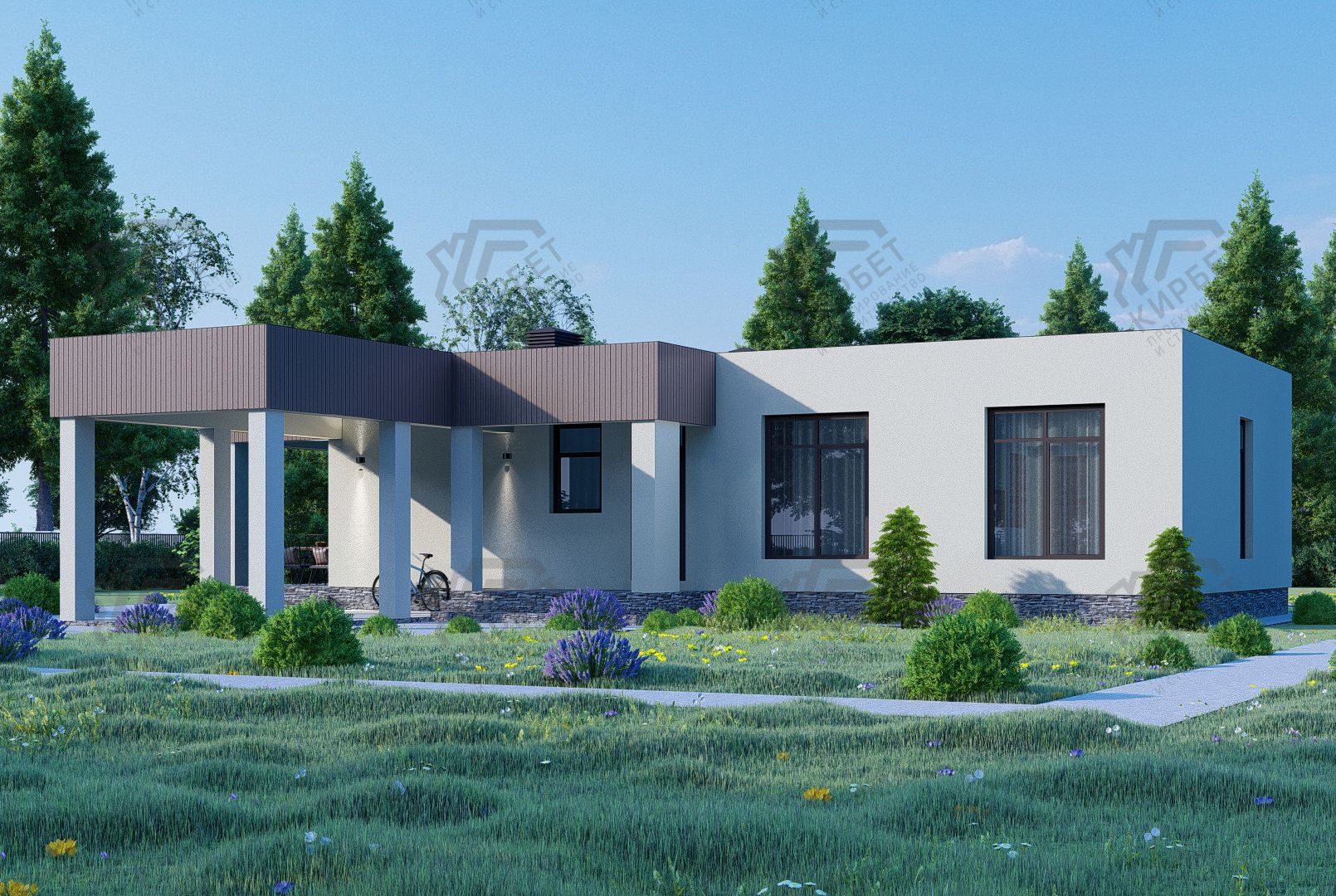 Проект дома из газоблоков 17х17 ГББ-161: цена 10126000 руб.