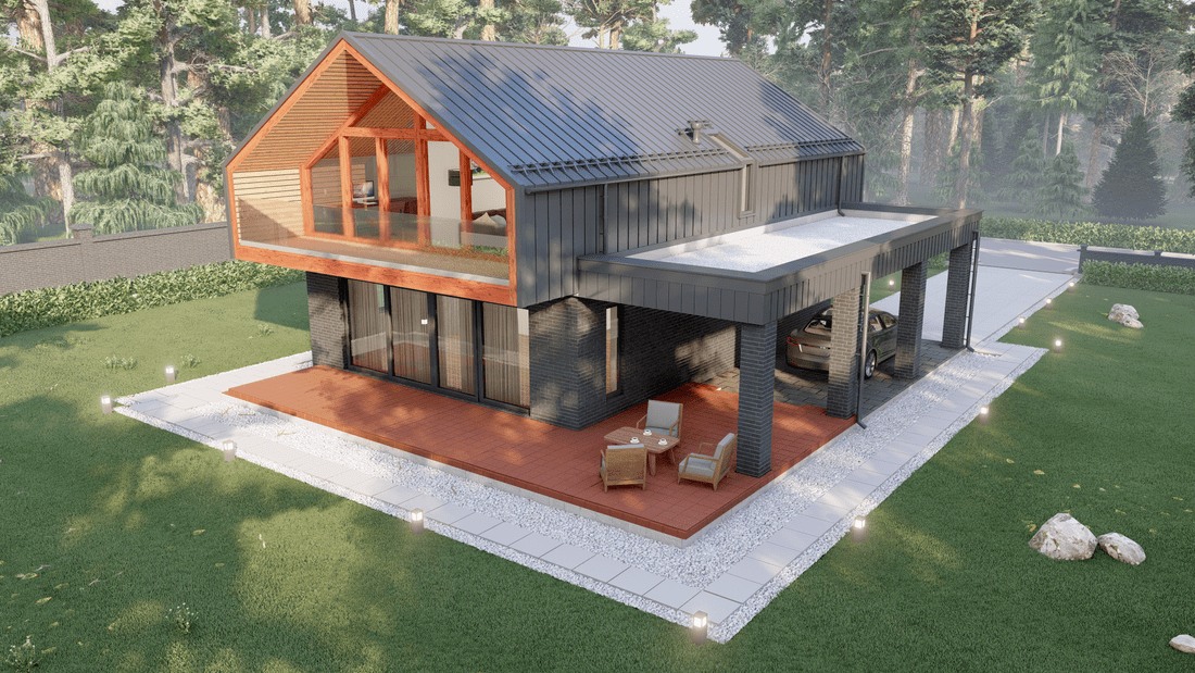 Проект особняка барнхаус Котово от компании БАКО