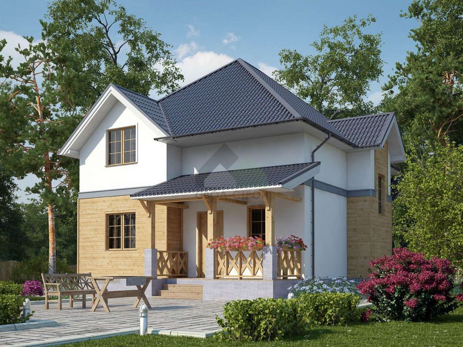 Дом из керамических блоков С-203 КЕ «Рязань»