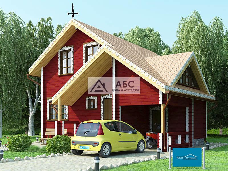 Проект одноэтажного дома "Лотос" из бруса