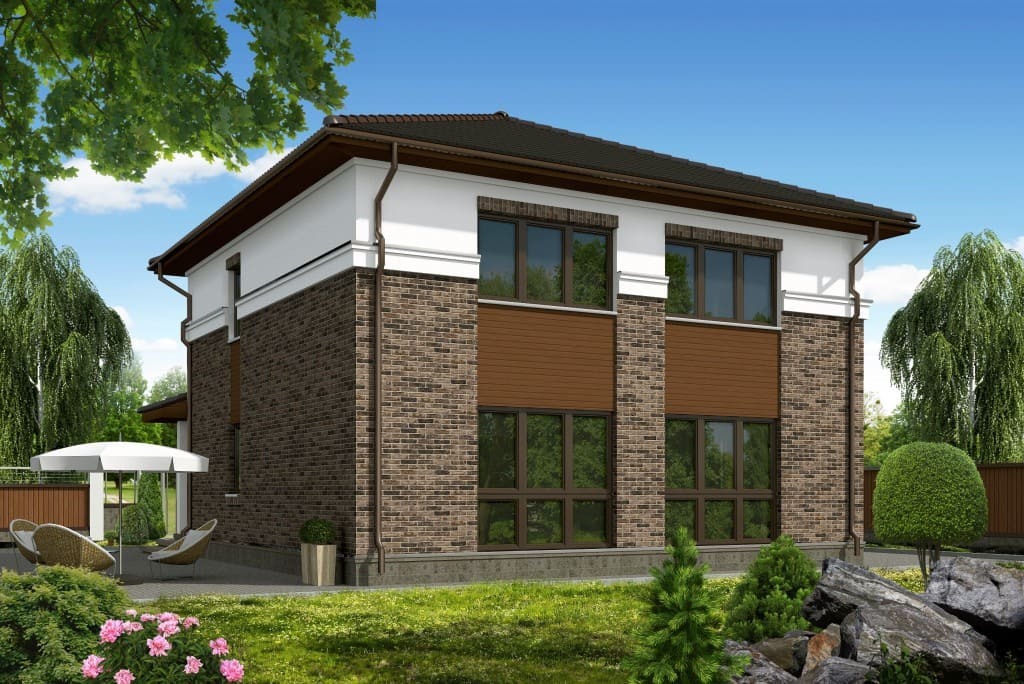 Проекты домов из газобетона Вилла M под ключ