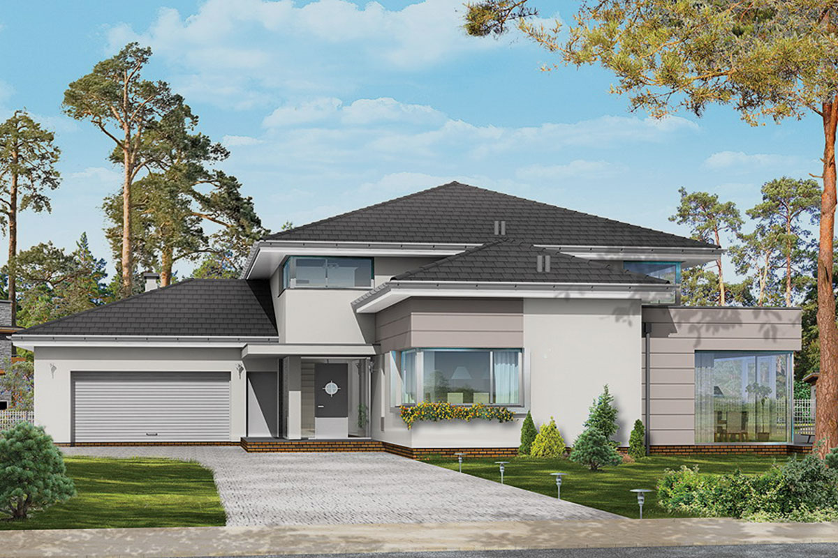 Большой двухэтажный дом «Кирктон» в стиле Модерн