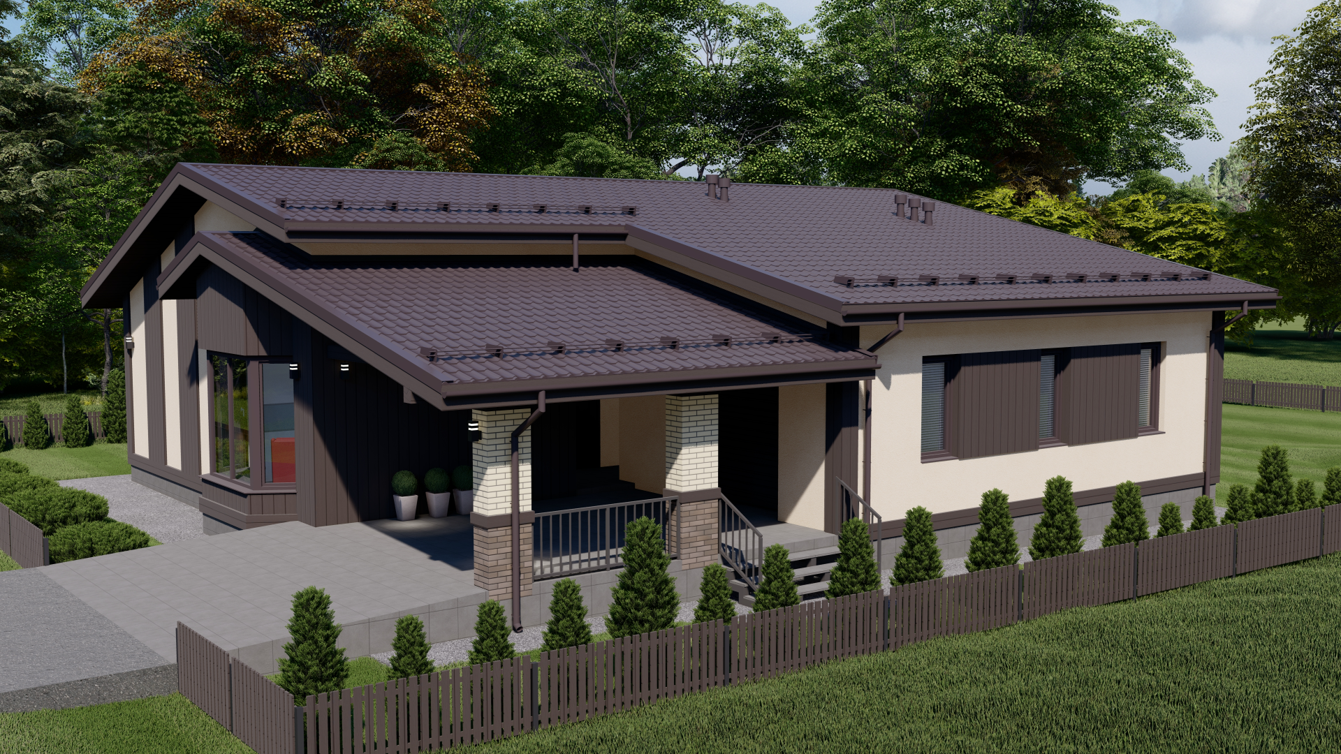 Дом по проекту «ЗС 191-23» - Золотое Сечение