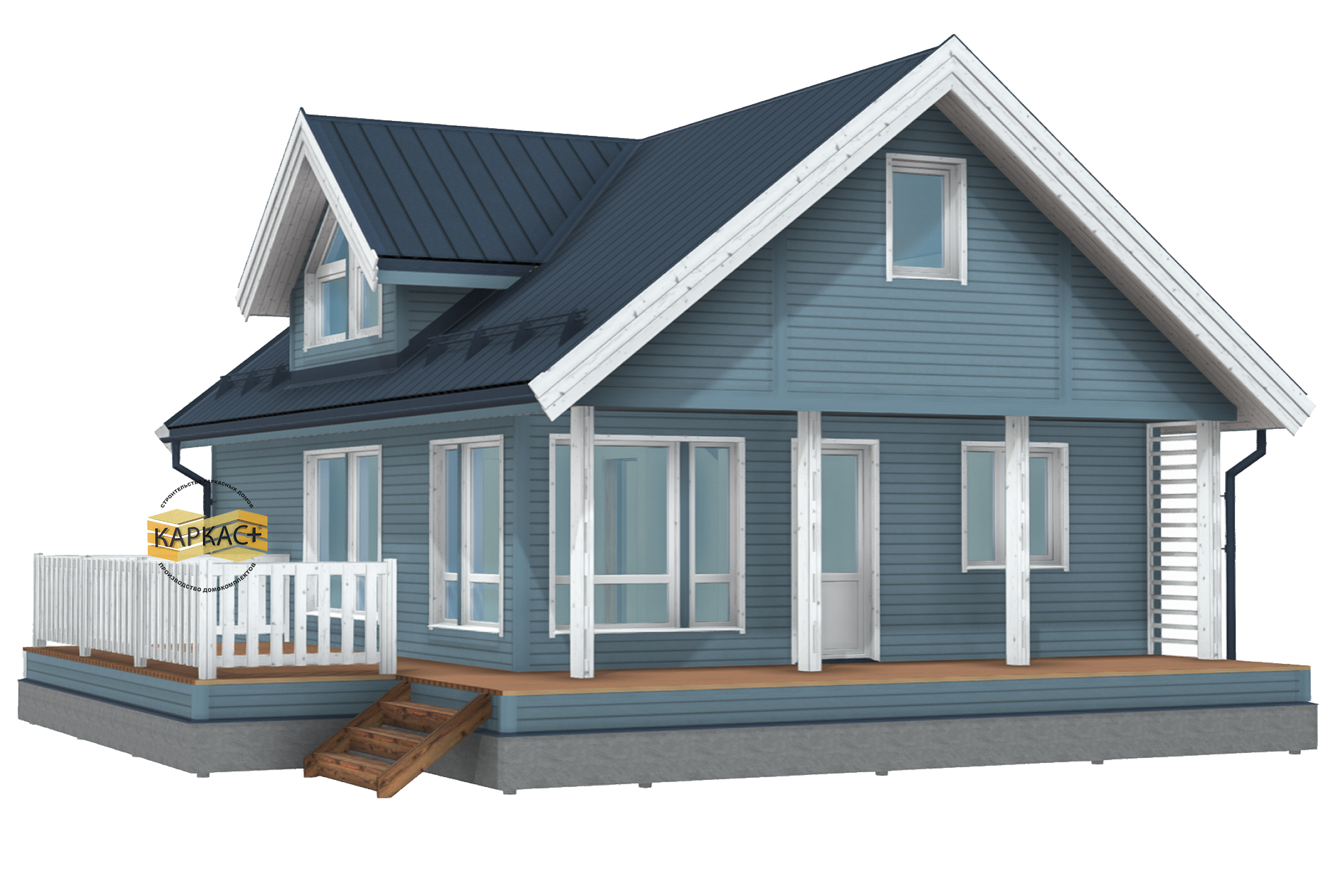 Проект каркасного дома КП-77