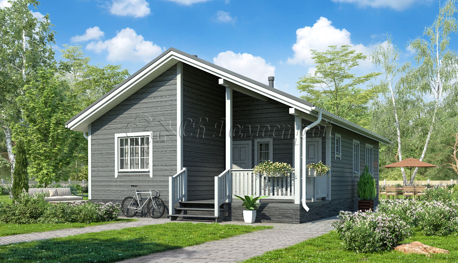 Дом «Евгеньев» 8х12 м