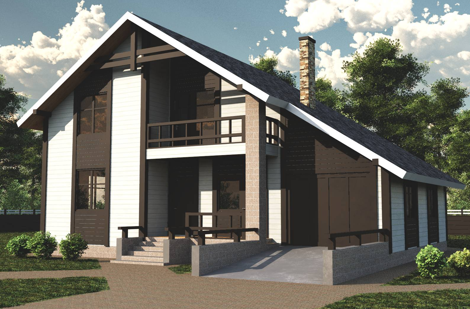 Дом по проекту «ЗС 5-17» - Золотое Сечение