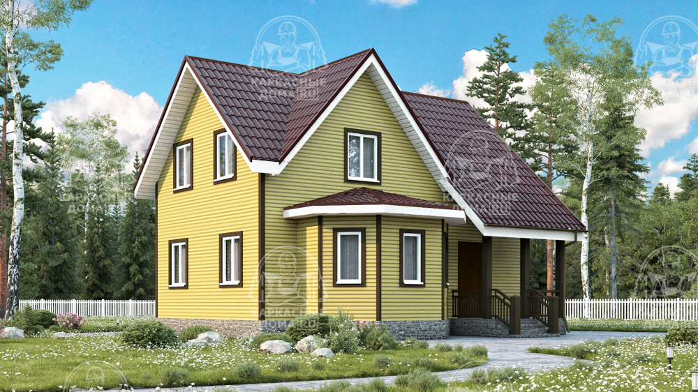 Каркасный дом 9x8 Проект "Сардоникс"