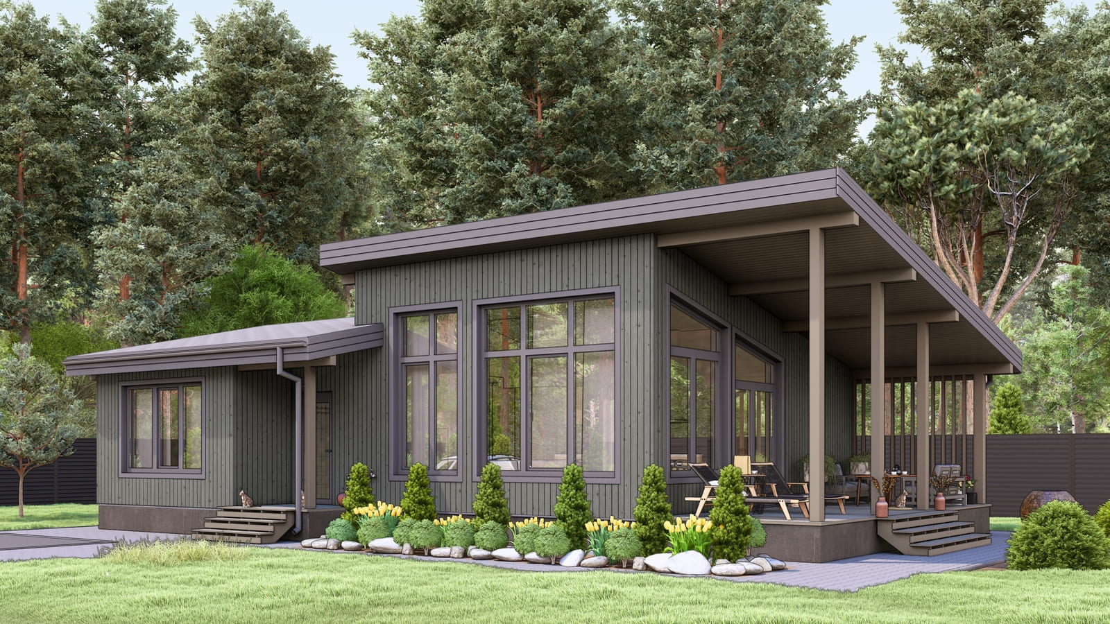 Каркасный дом «Каштан» | ЭкоТех