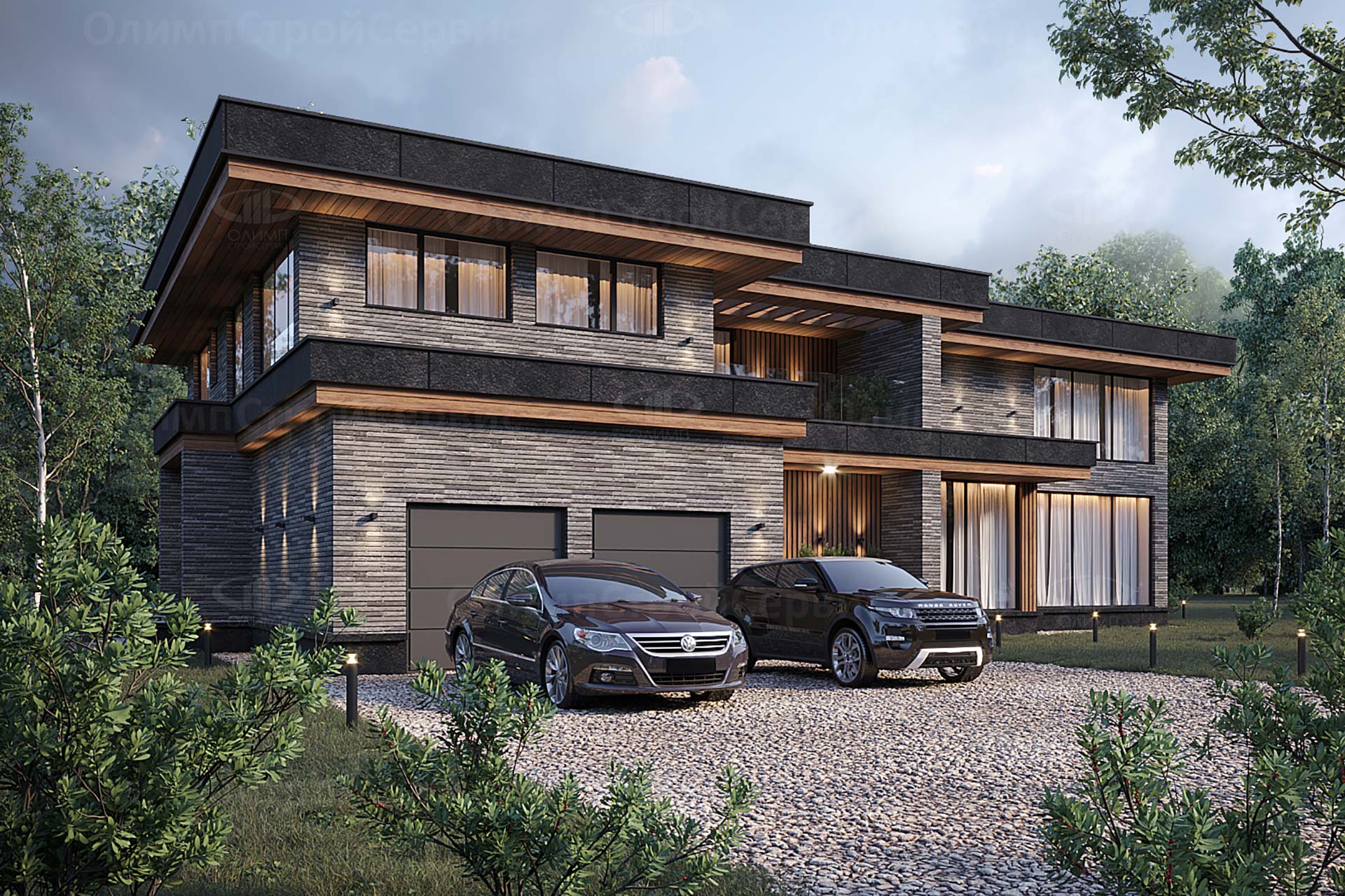 Современный дом с плоской крышей «Гент»