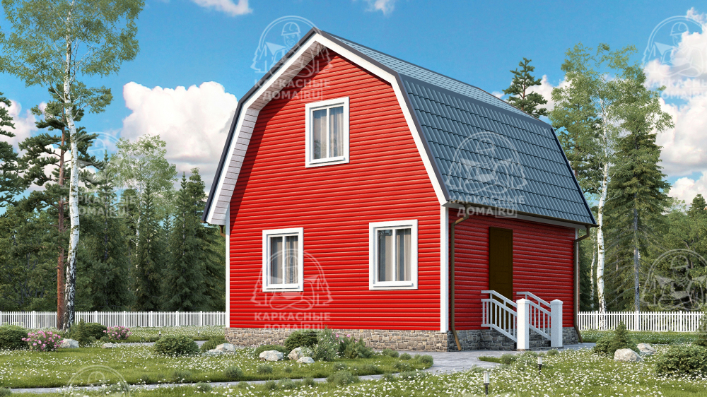 Каркасный дом 6x6 Проект "Лабрадор"