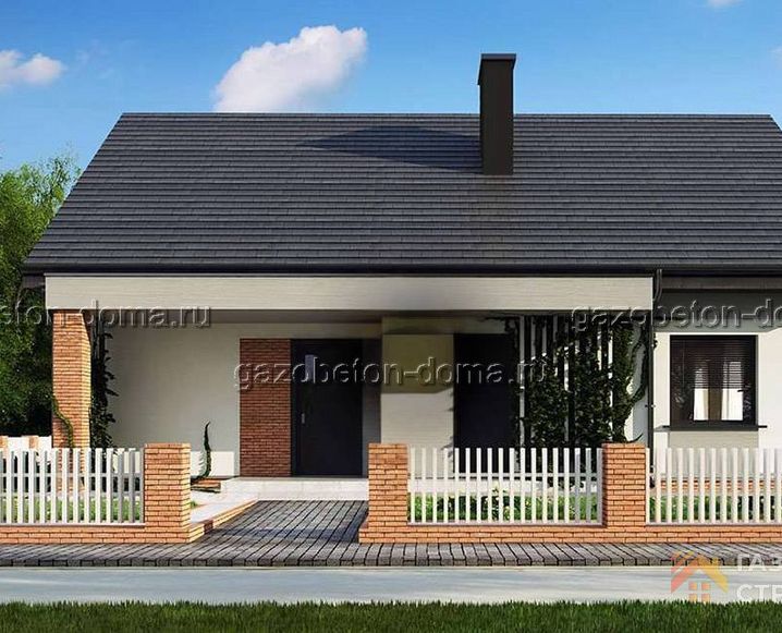 Дом из газобетона Проект ГБ-196
