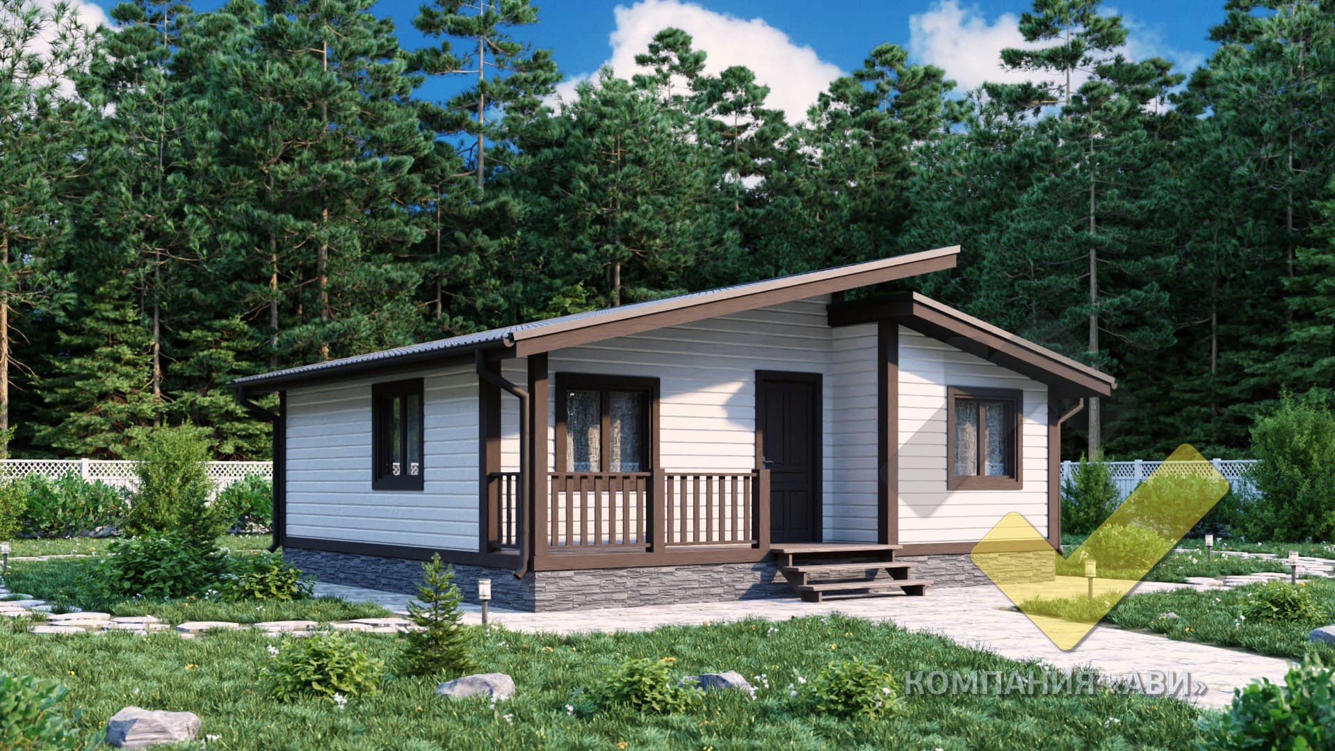 Строительство каркасного дома 7х8 "Альта" под ключ