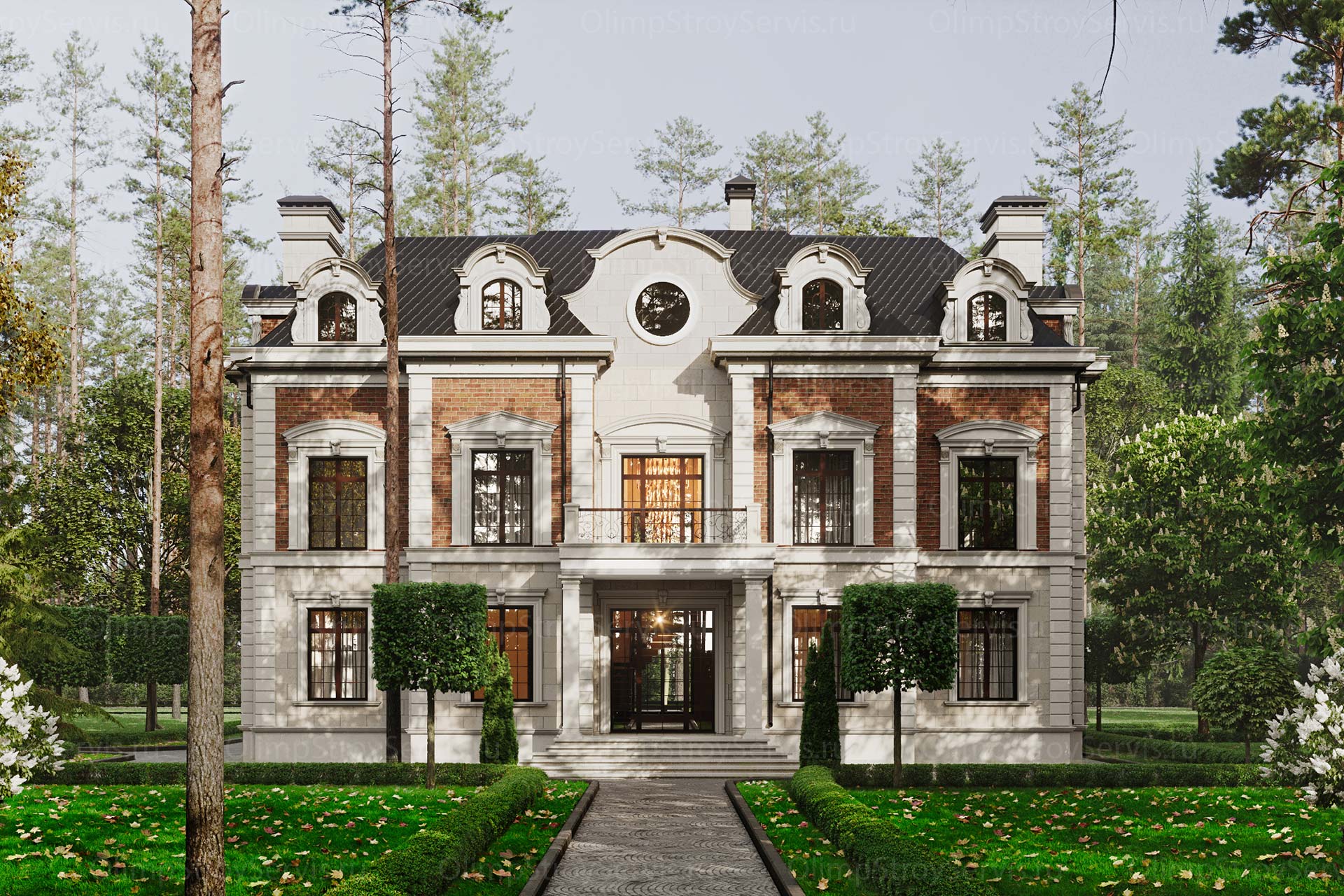 Двухэтажный дом с мансардой «Ноттингем»